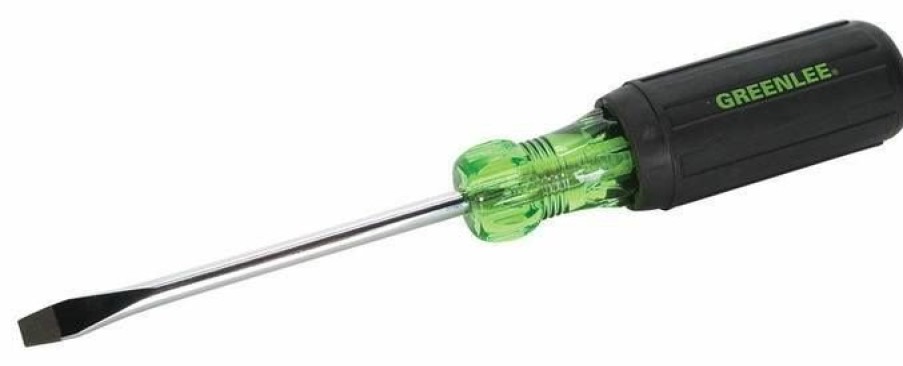 Electrician's Tools Greenlee | Greenlee 0153-25C Round Shank 1/4" X 4" Flat Blade Screwdriver