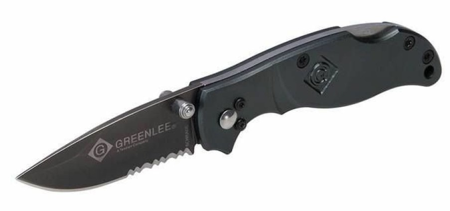 Electrician's Tools Greenlee | Greenlee 0652-25 Titanium-Coated Drop Point Pocket Knife, Aluminum