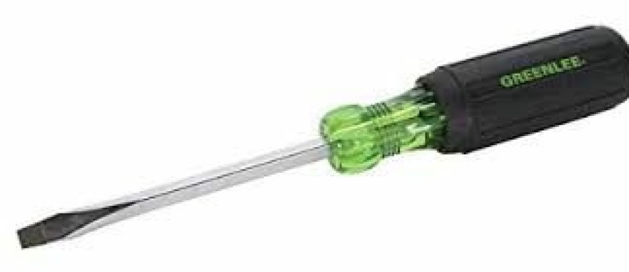 Electrician's Tools Greenlee | Greenlee 0153-12C Square Shank 1/4" X 6" Flat Blade Screwdriver