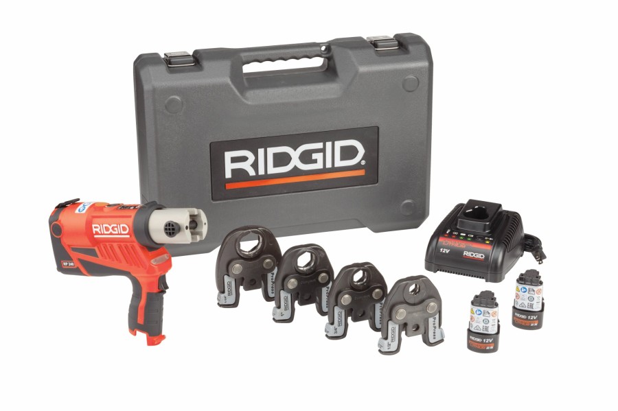 Plumbing Tools Ridgid | Ridgid 57398 Rp 240 Compact Press Tool, Porpress Jaws 1/2 To 1 1/4 Inch