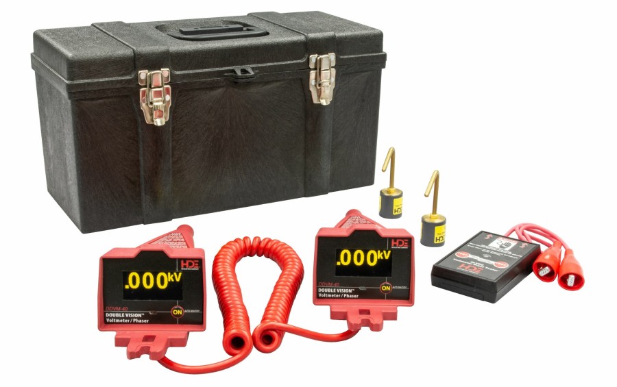 Utility Tools HDE | Greenlee Ddvm-40/K01 Double Vision® Dual Display Voltmeter/Phasing Set 5V-40Kv, Oh Kit 1