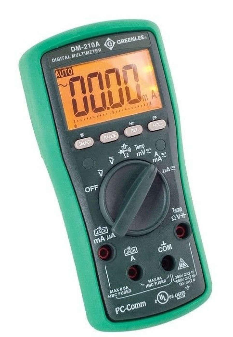 Test & Measurements Greenlee | Greenlee Dm-210A 6,000-Count Digital Multimeter, 1000V, 8A (Dm-210A)